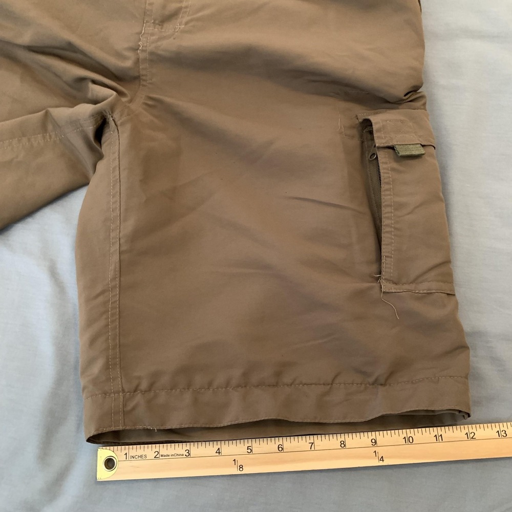 Swiss Sport Cargo Shorts Mens Medium Beige Nylon Belted Elastic Waist Hiking - Picture 5 of 7